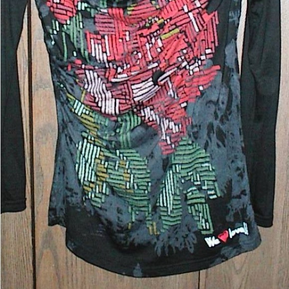 Desigual Black Floral Long Sleeve Top - Picture 3 of 3